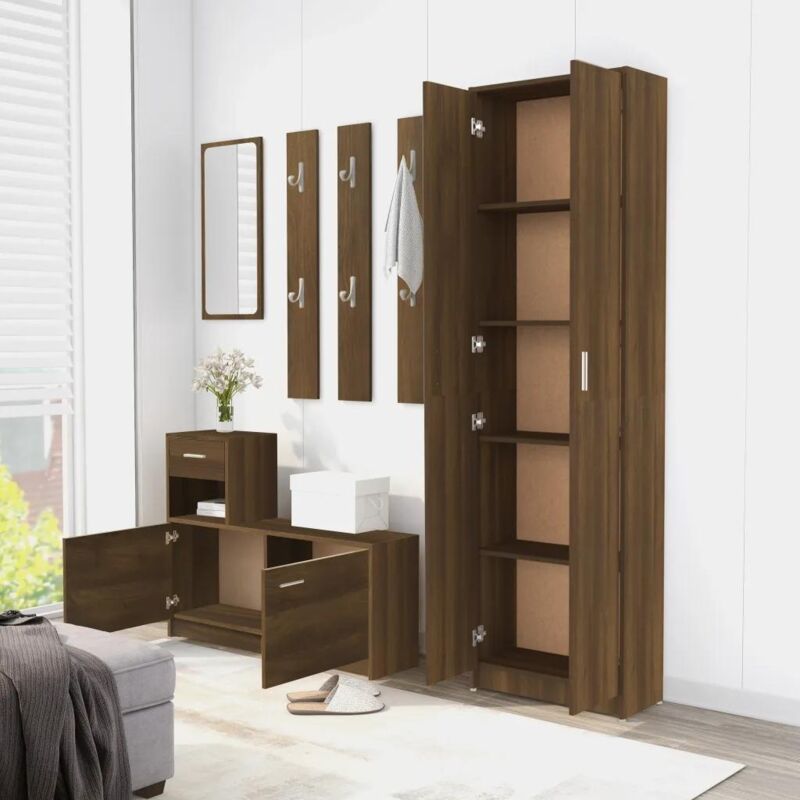 Vidaxl - Garde-robe couloir Chêne marron 55x25x189 cm Bois d'ingénierie