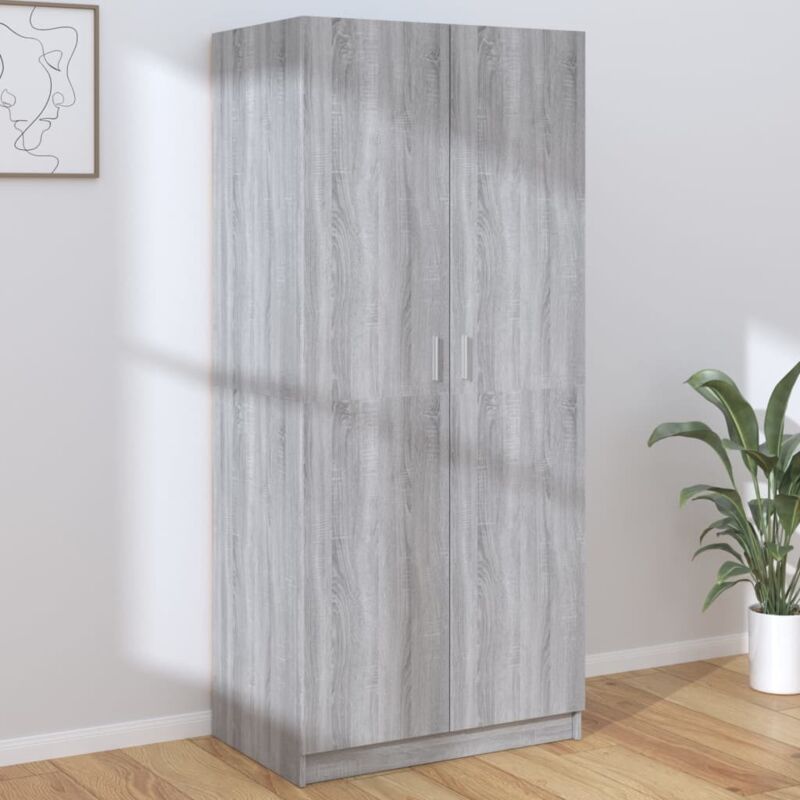 Garde-robe Sonoma gris 80x52x180 cm Bois d'ingénierie Vidaxl