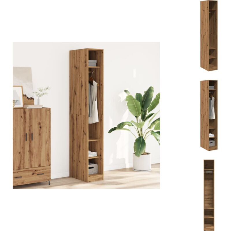 Vidaxl - Garde-robe chêne artisanal 30x50x200 cm bois d'ingénierie - Garde-robe - Garde-robes - Armoire De Rangement - Placard