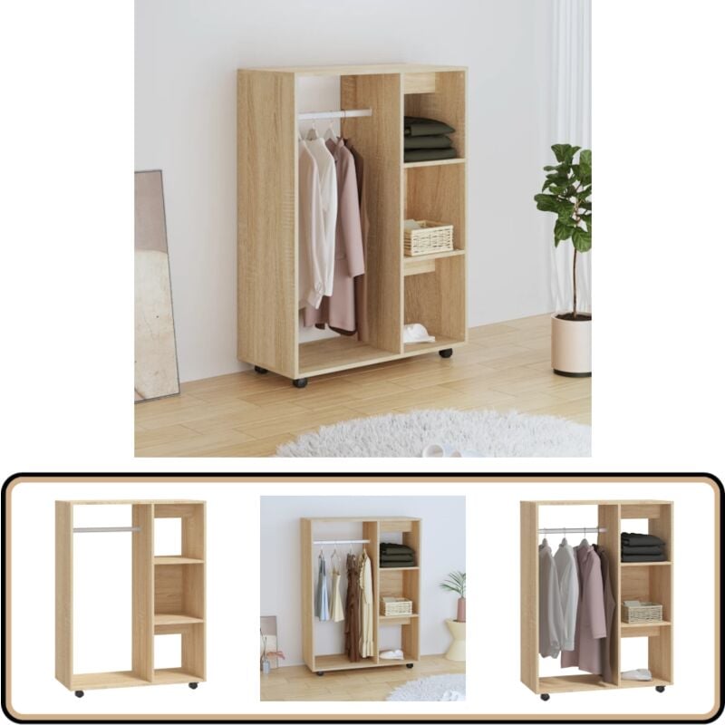 Vidaxl - Garde-robe Chêne sonoma 80x40x110 cm Bois d'ingénierie - Garderobe - Meuble Rangement - Armoire - Commode - Dressing