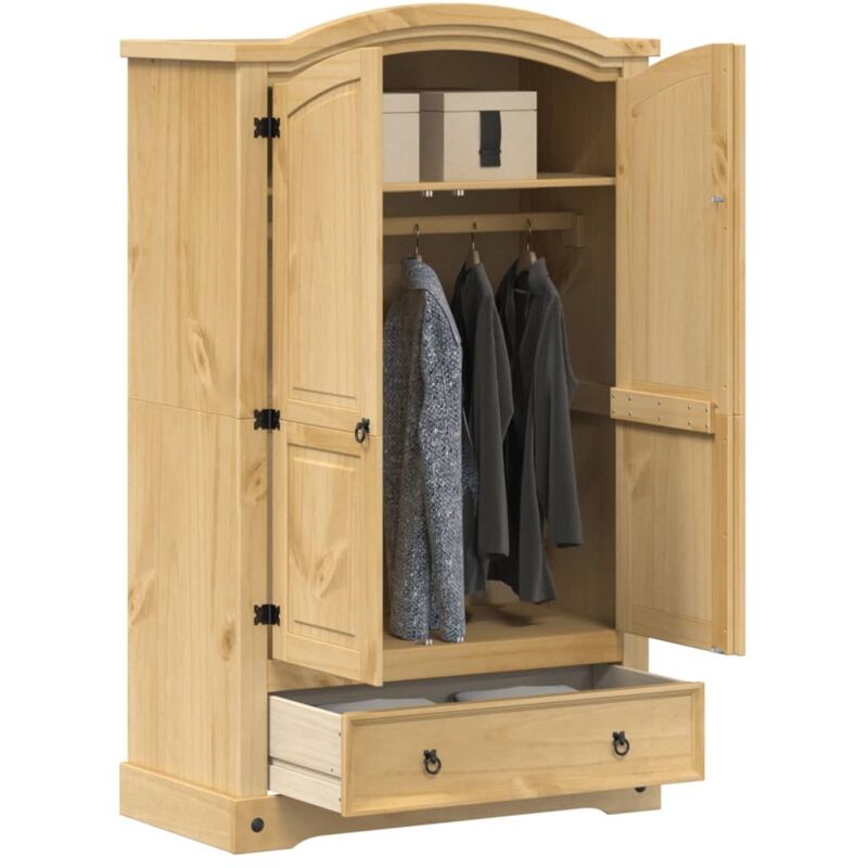 Garde-robe Corona 101x52x170 cm bois de pin massif