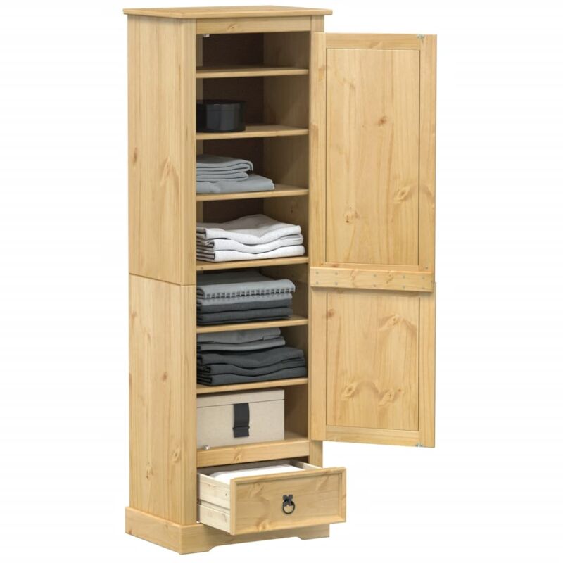 Garde-robe Corona 55x38x170 cm bois de pin massif Vidaxl