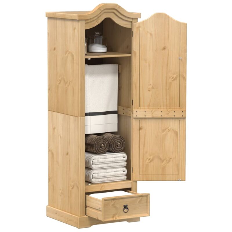 Garde-robe Corona 55x52x170 cm bois de pin massif Vidaxl