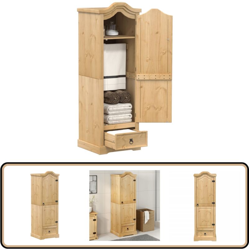 Vidaxl - Garde-robe Corona 55x52x170 cm bois de pin massif - Meuble De Rangement - Armoire - Placard - Dressing - Bois De Pin