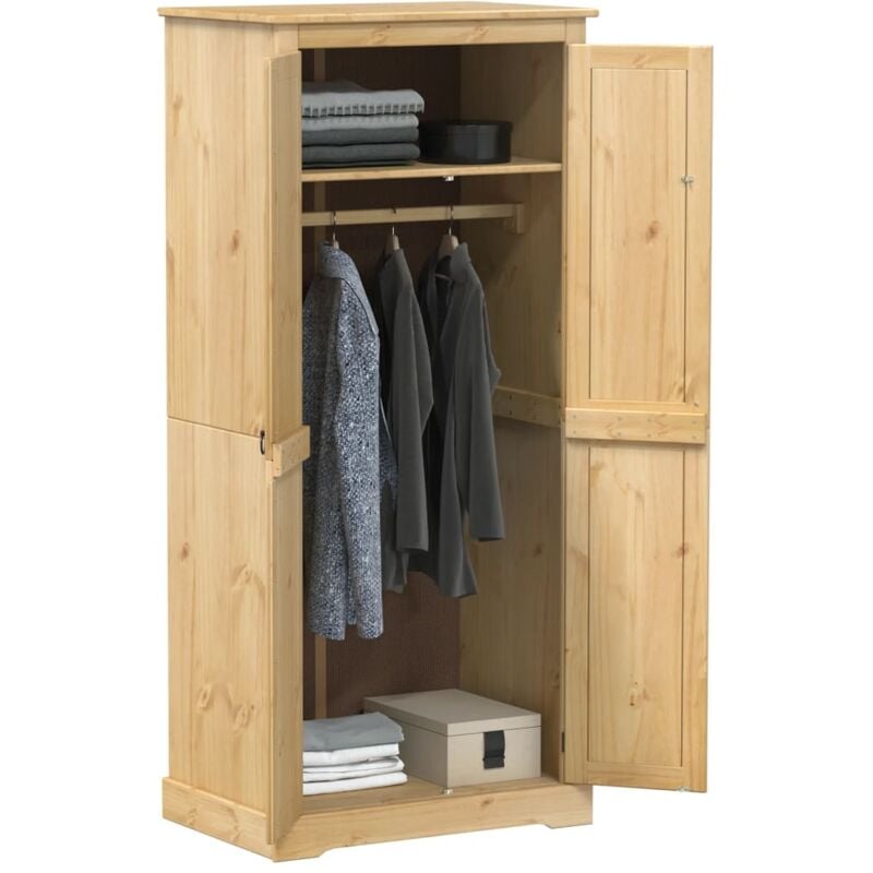 Vidaxl - Garde-robe Corona 76x50x170 cm bois de pin massif