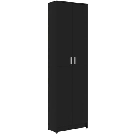 Garde-robe de couloir Noir 55x25x189 cm Bois d'ingénierie