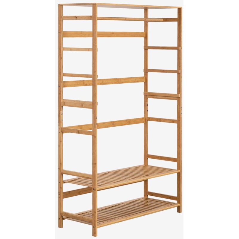 Armoire ouverte en bois de bambou Krauford Sklum