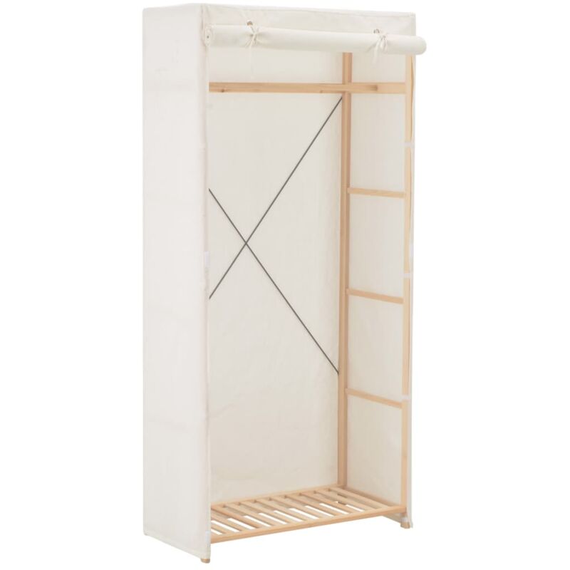 Garde-robe Blanc 79 x 40 x 170 cm Tissu - Vidaxl