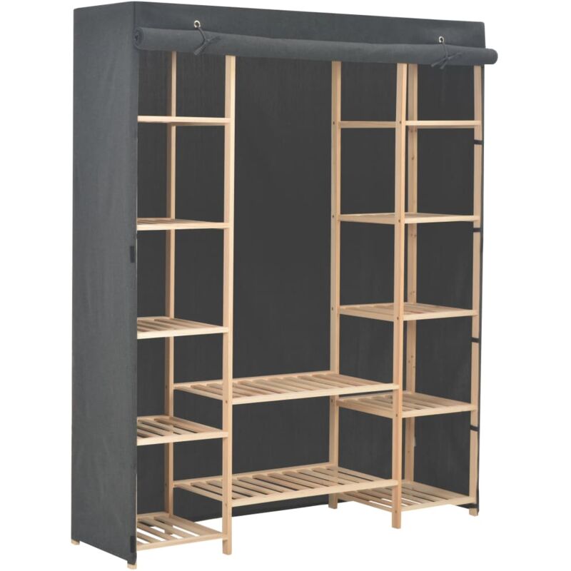Garde robe Gris 135 x 40 x 170 cm Tissu