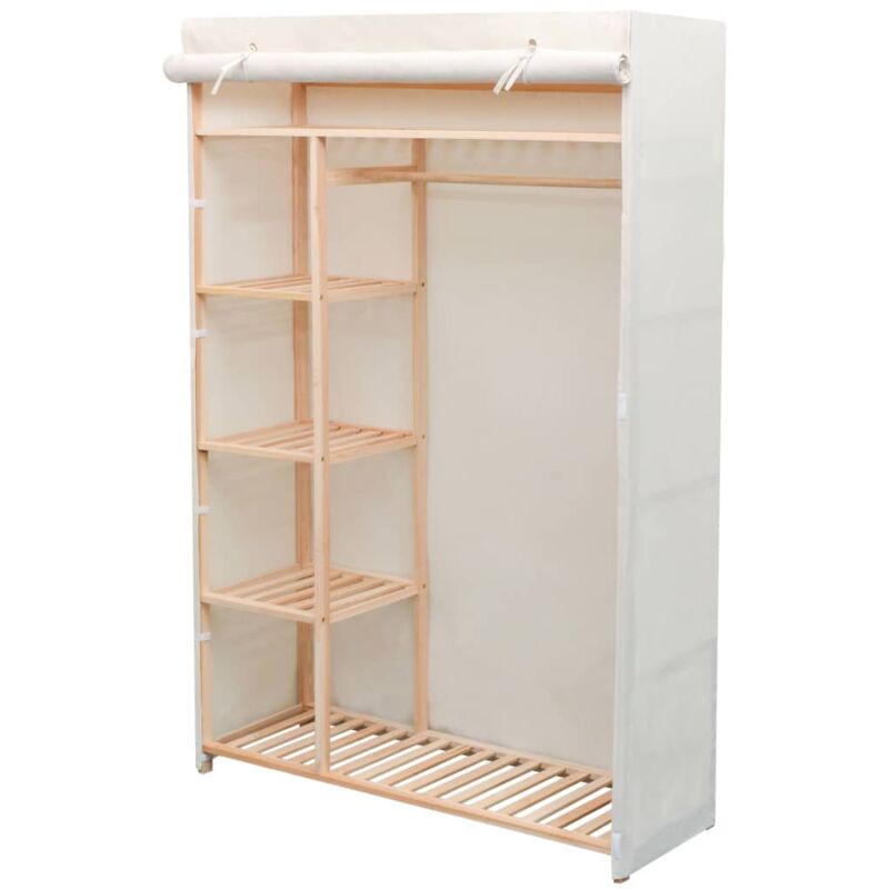 Garde-robe en tissu et bois de pin 110x40x170 cm Vidaxl
