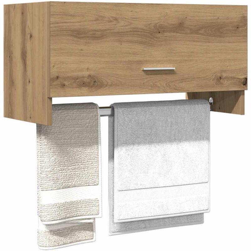 Armoire en chêne artisanal 70x32,5x35 cm bois d'ingénierie Vidaxl