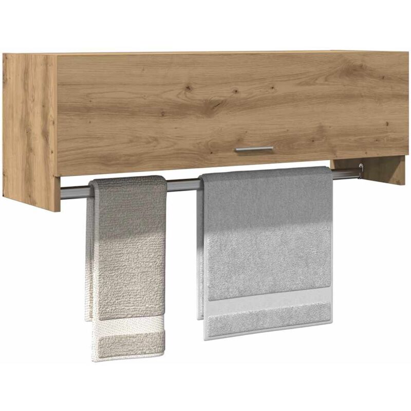 Garde-robe chêne artisanal 100x32,5x35 cm bois d'ingénierie - Vidaxl