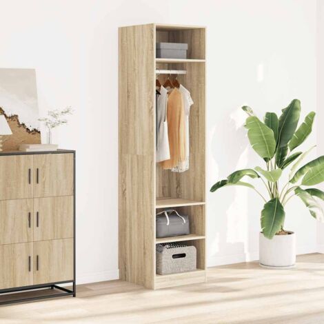 Garde-robe moderne,Armoire de rangement Penderie,Armoire de vêtements Chêne sonoma 50 x 50 x 200 cm Aggloméré -BonneVie68530