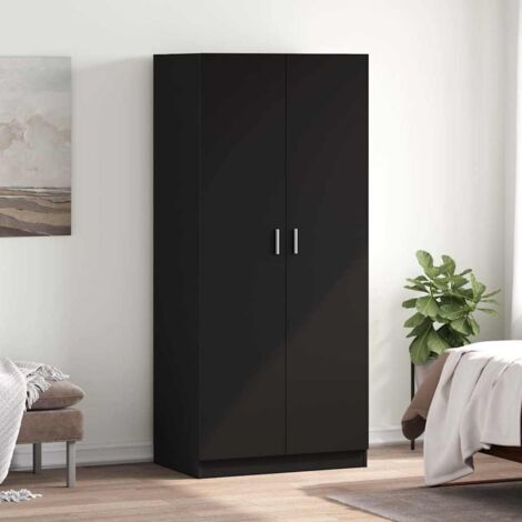 Garde-robe moderne,Armoire de rangement Penderie,Armoire de vêtements Noir 80x52x180 cm Aggloméré -BonneVie82638