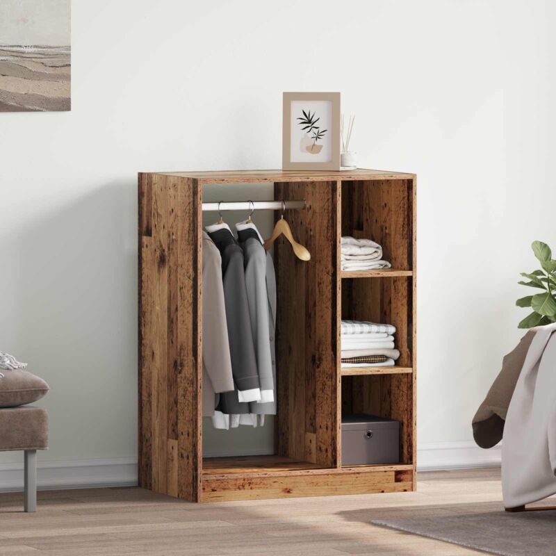 vidaXL Armoire avec étagère avec stockage Bois ancien 77 x 48 x 102 cm