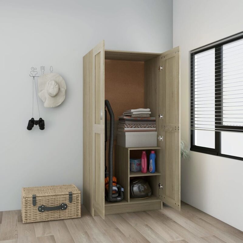 Garde-robe Chêne sonoma 82,5x51,5x180 cm Aggloméré Vidaxl
