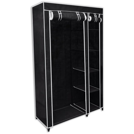 Garde-robe pliable Noir 110 x 45x175