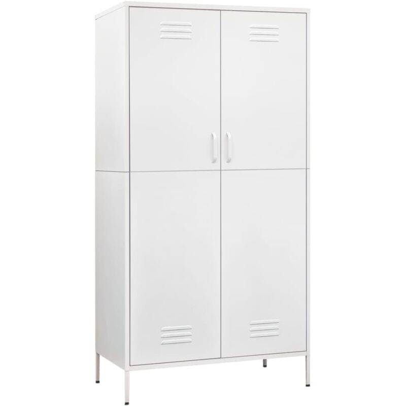 Vidaxl - Garde-robe Blanc 90x50x180 cm Acier