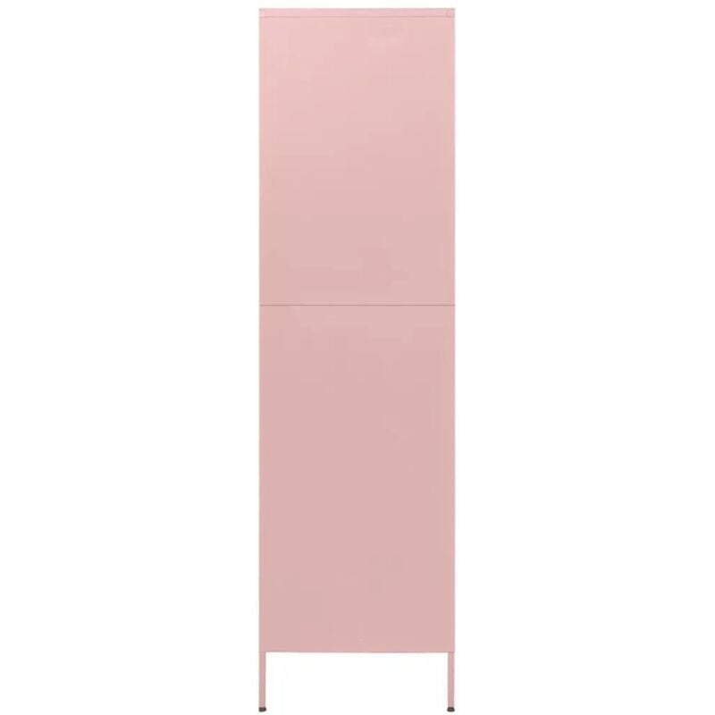 Vidaxl - Garde-robe Rose 90x50x180 cm Acier