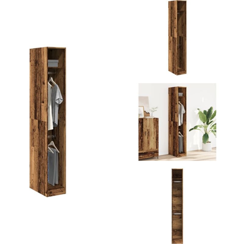 Vidaxl - Garde-robe vieux bois 30x50x200 cm bois d'ingénierie - Garde-robe - Garde-robes - Armoire De Rangement - Placard