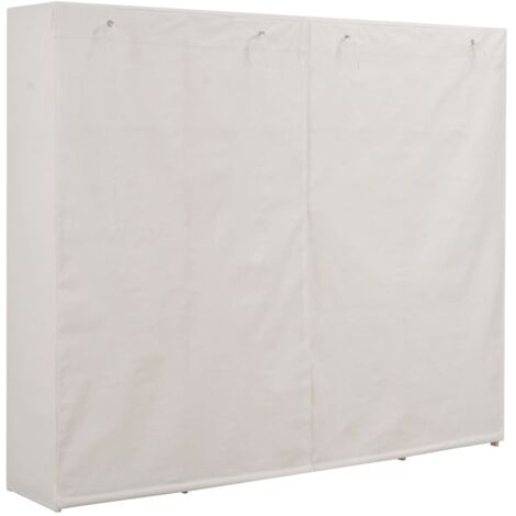 Garde-robe，Armoire Blanc 200 x 40 x 170 cm Tissu CFW53793