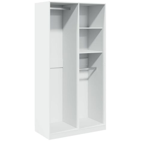 Garde-robe,Armoire de rangement Blanc 100x50x200 cm Bois d'ingénierie CFW139088