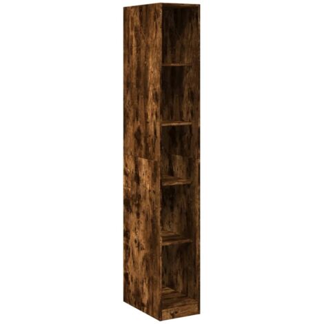 Garde-robe，Armoire de rangement chêne fumé 30x50x200 cm bois d'ingénierie CFW933066