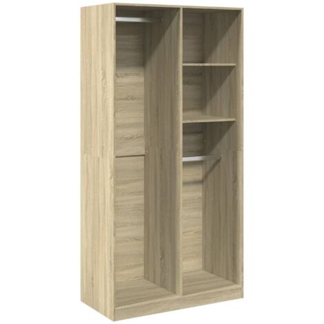 Garde-robe,Armoire de rangement Chêne sonoma 100x50x200 cm Aggloméré CFW374619