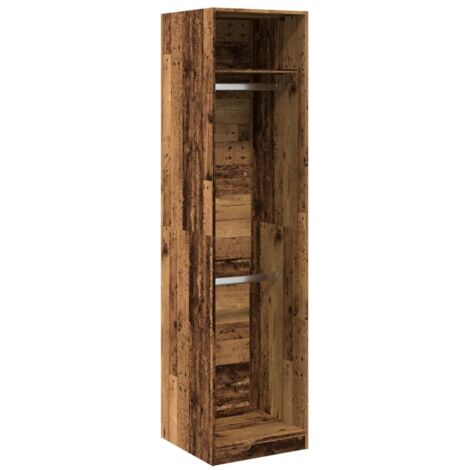Garde-robe，Armoire de rangement vieux bois 50x50x200 cm bois d'ingénierie CFW548719