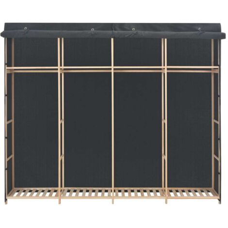 Garde-robe，Armoire Gris 200 x 40 x 170 cm Tissu CFW53880