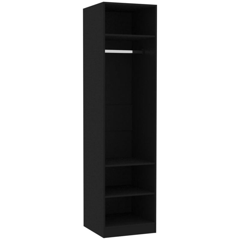 Garde-robe，Armoire Noir 50x50x200 cm Bois d'ingénierie CFW53919