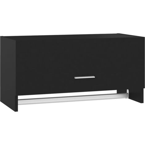 Garde-robe，Armoire noir 70x32,5x35 cm bois d'ingénierie CFW53920