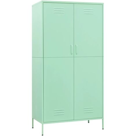 Garde-robe,Armoire Vert menthe 90x50x180 cm Acier CFW53955