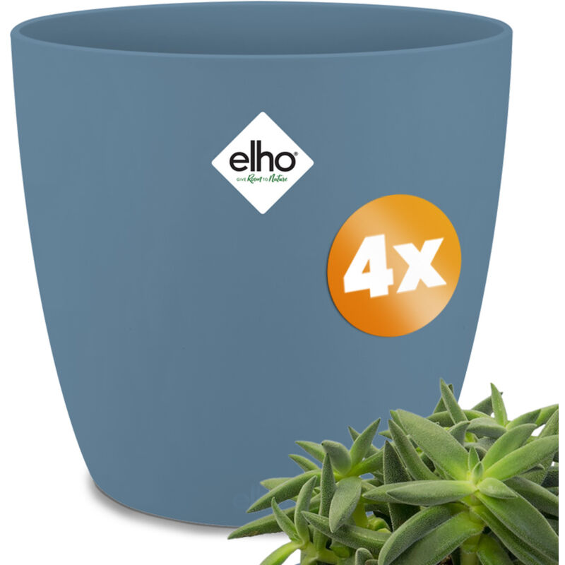 Blumentopf Brussels 4er-Set Blau 16x15cm 2,2L