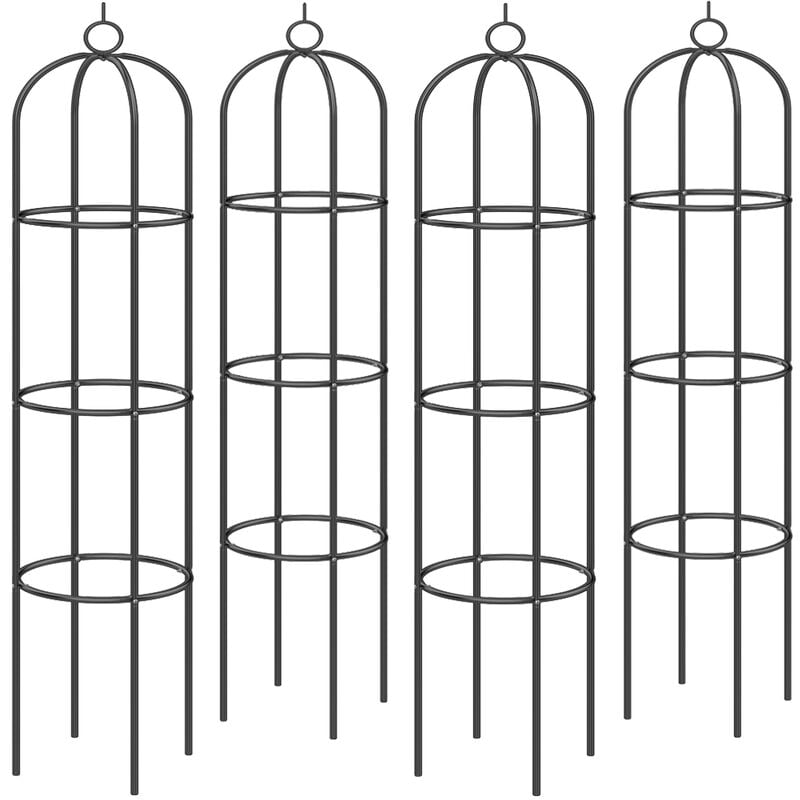 Rose Arch Metal Trellis Garden Archway Climbing Plants Arbour Obelisk 4x rose column - Gardebruk