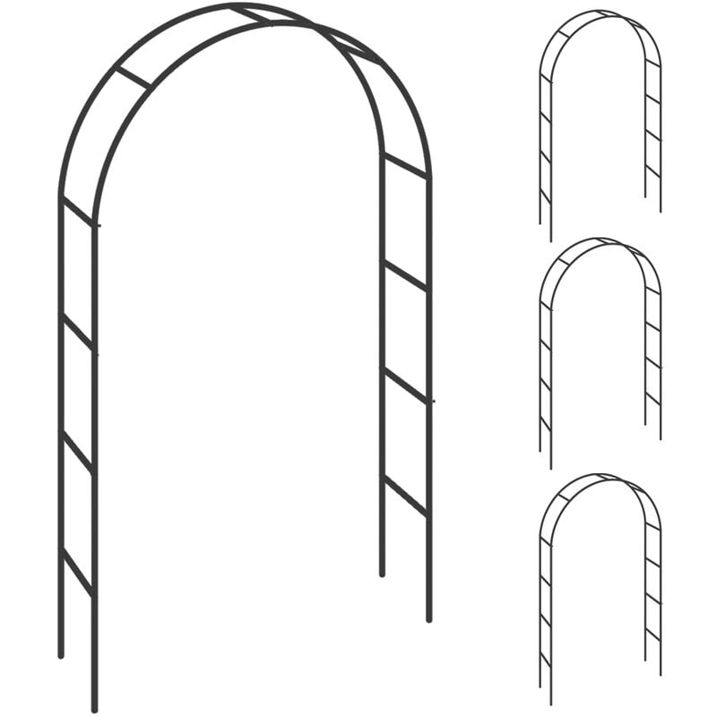 Rose Arch Metal Trellis Garden Archway Climbing Plants Arbour Obelisk 4x rose arch - Gardebruk