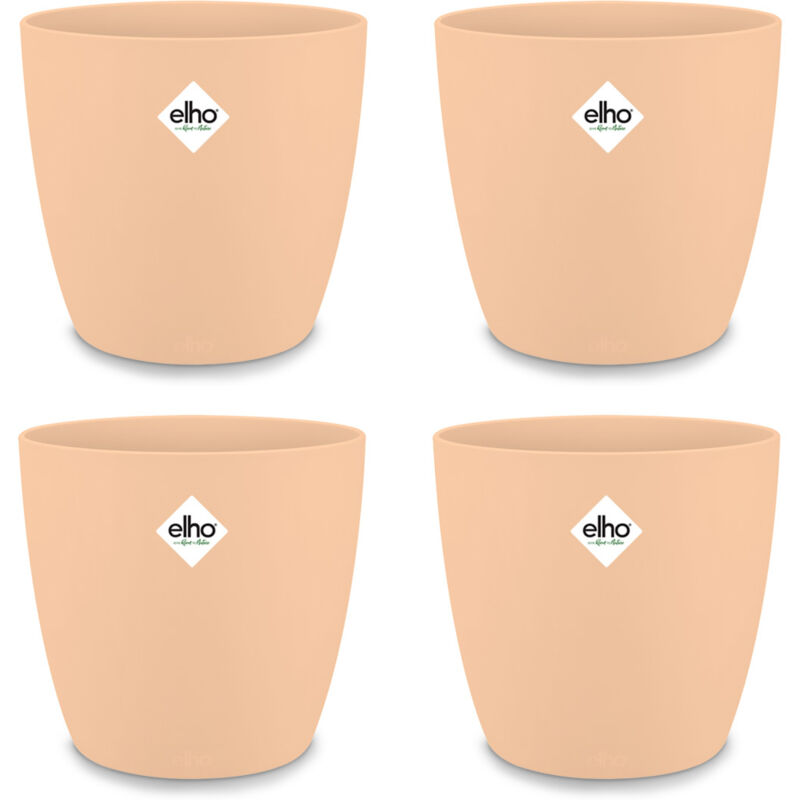 Gardebruk - Set de Pots de fleurs brussels Pêche Rond pot de fleur 2,2L bac à fleurs balcon pour jardin terrasse décoration cache-pot Set de 4
