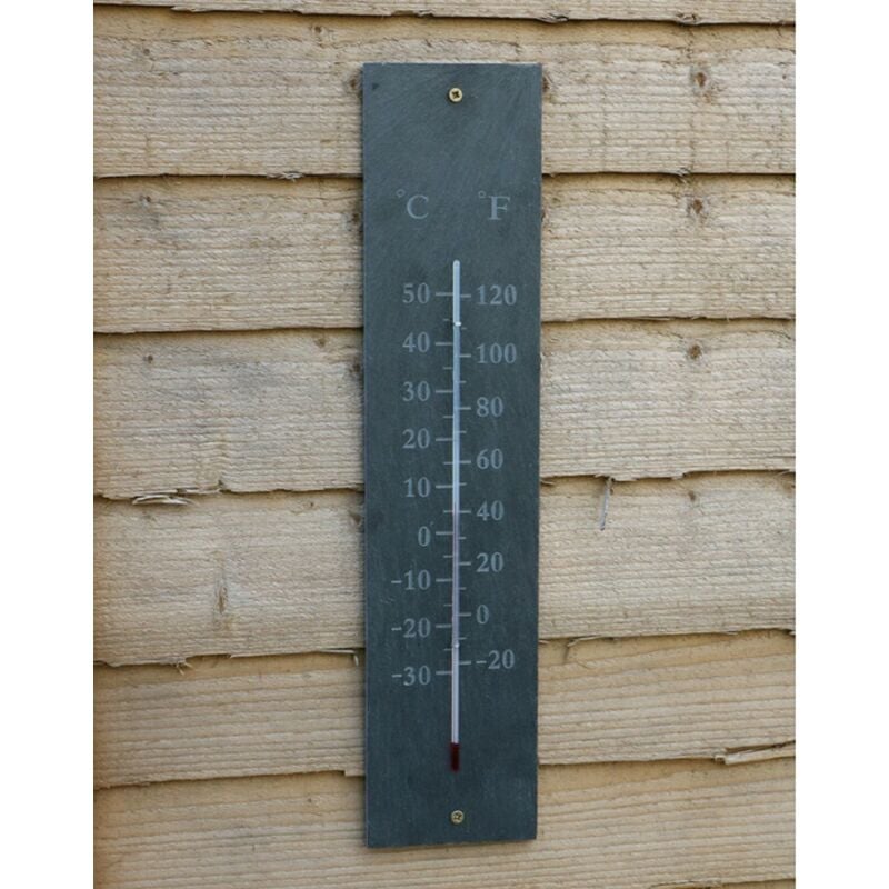 Smart Garden - Garden 45cm Slate Thermometer Outdoor Temperature Centigrade Fahrenheit THSL04
