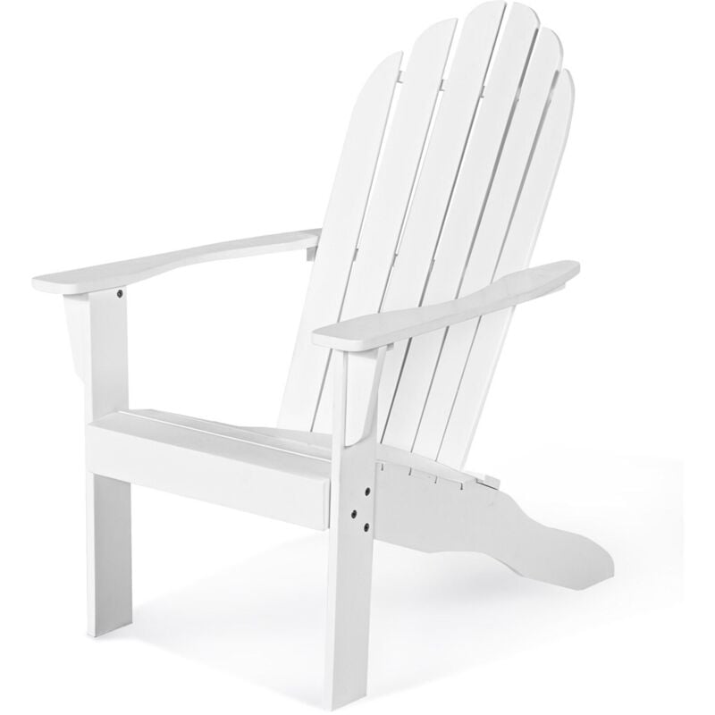 Adirondack Chair Acacia Wood Adirondack Lounger Chair w/ Slatted Seating