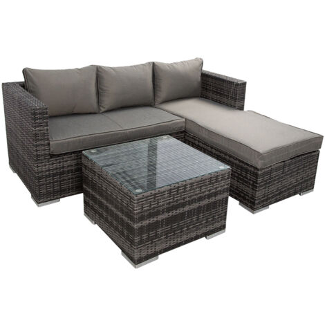 Garden Aluminium Corner L Shaped Sofa Set