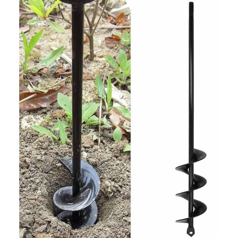 Garden Auger Drill Bit - 4x42cm - for Cordless Drill - with Sturdy Shaft - Ideal for Installing Plants, Growing Onions, Flower Pots and Digging Holes