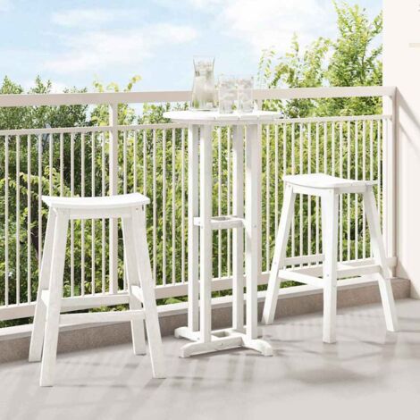 Garden Bar Set 3 pcs White HDPE vidaXL