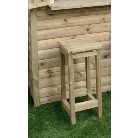 Garden Bar Stool - Timber - L38 x W36.5 x H80 cm