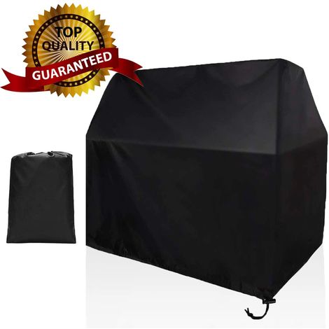 main image of "Garden BBQ Cover Barbecue Protector Outdoor Burner Grill Dust Rain Cover Heavy Duty, Waterproof, UV Repellent, Double Stitching, Elastic Hem Cord, Weather Protective for Gas Electric Charcoal Grill - 170x61x117cm"