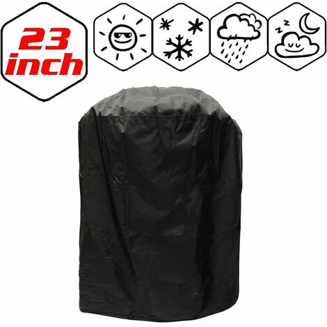 Garden BBQ Cover Barbecue Protector Outdoor Burner Grill Dust Rain Cover Heavy Duty, Waterproof, UV Repellent, Double Stitching, Elastic Hem Cord, Weather Protective for Gas Electric Charcoal Grill -