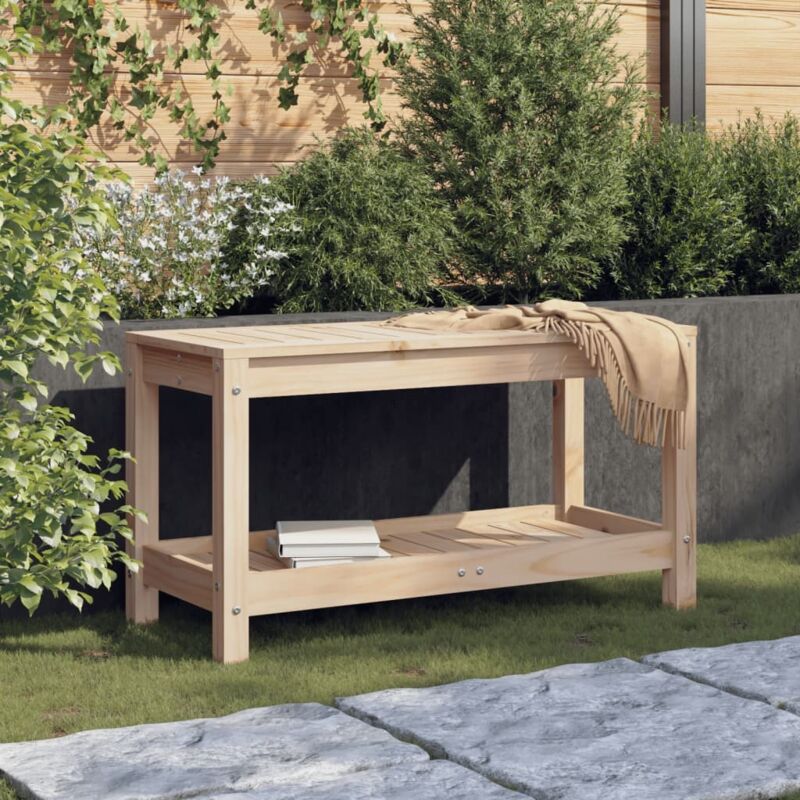 Garden Bench 82.5x35x45 cm Solid Wood Pine Vidaxl Brown