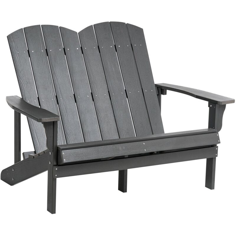 Garden Bench ADIRONDACK 125 cm Dark Grey