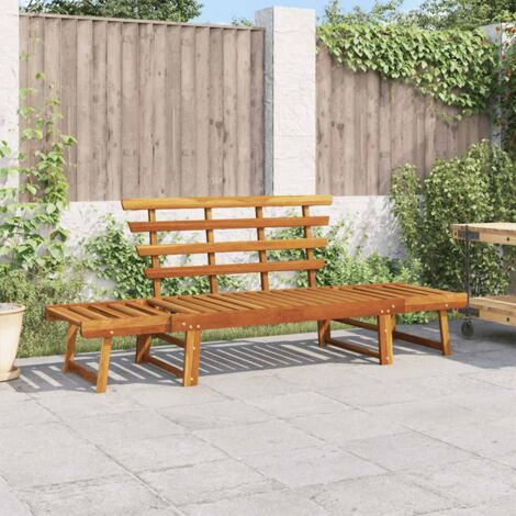 Garden Bench  Brown  Solid acacia wood  Large vidaXL