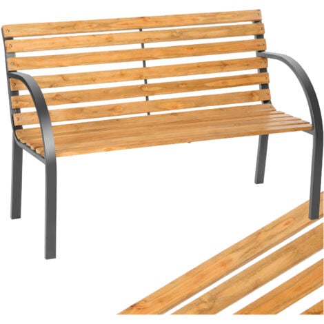 Garden Bench Michaela - 2-seater, weatherproof, 119.5 x 62 x 83 cm - wooden bench, wooden garden bench, outdoor bench