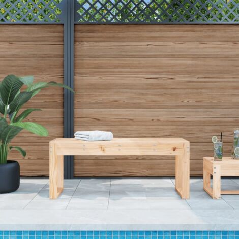 Garden Bench  Natural Pine  Solid pine wood  Medium  Durable vidaXL